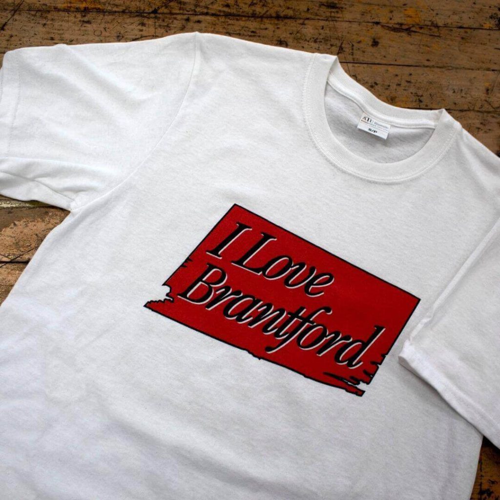 I Love Brantford - White - Brantford Apparel - Custom Colour T-Shirts